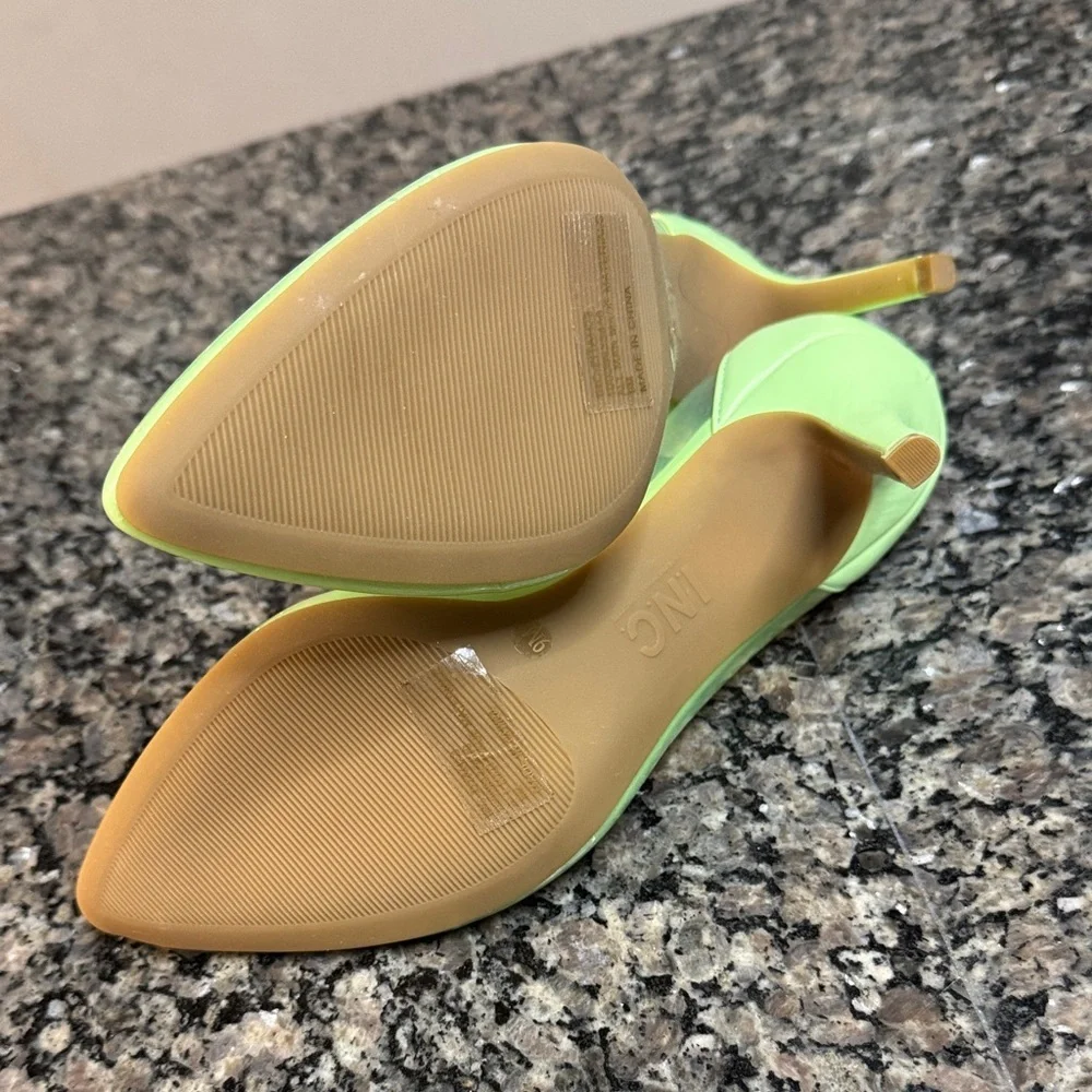 INC International Concepts Women's Lime Green Heels NIB 9 - Picture 9 of 15